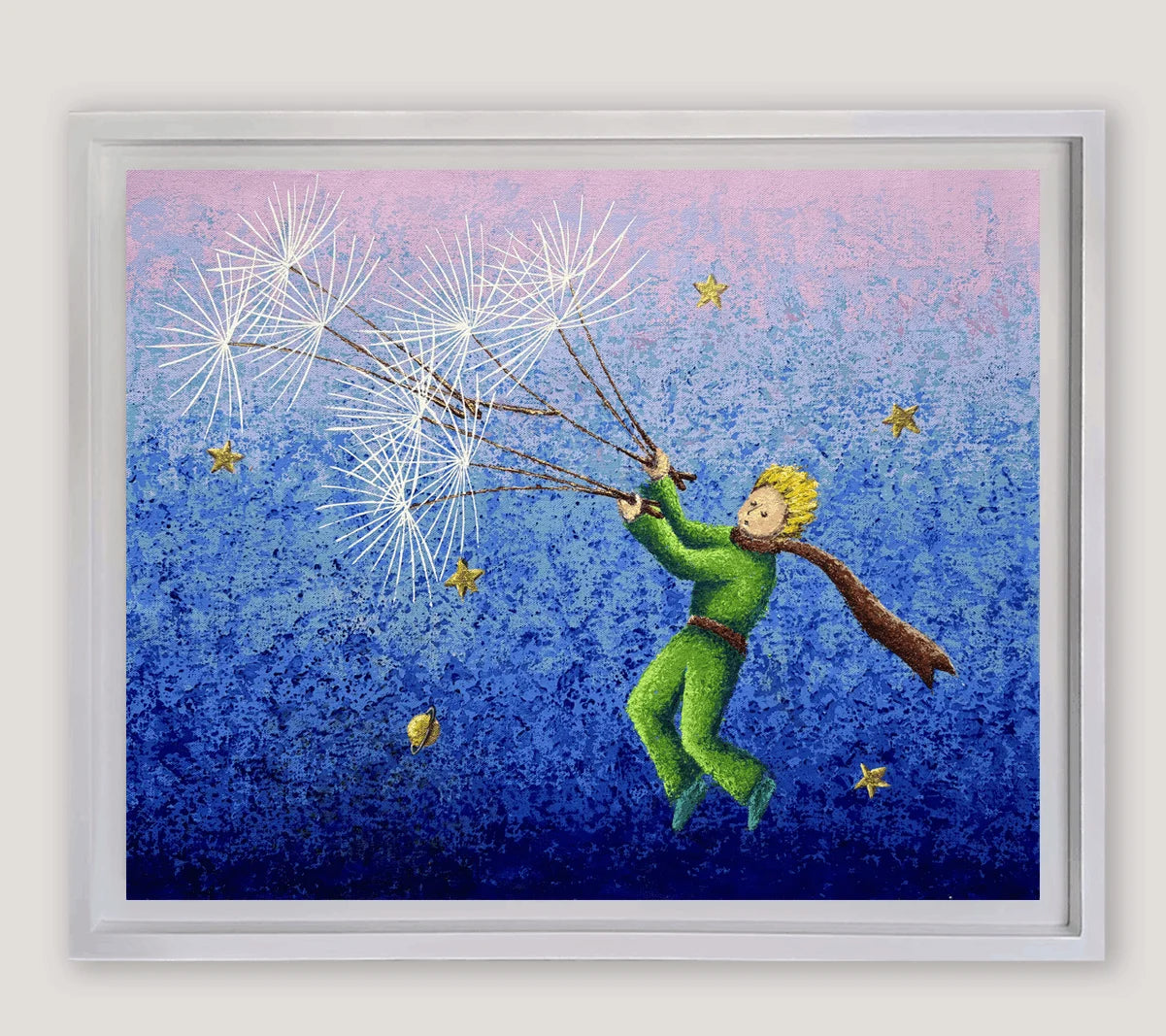 Pintura Original "Los Viajes del Principito" 55x45cms