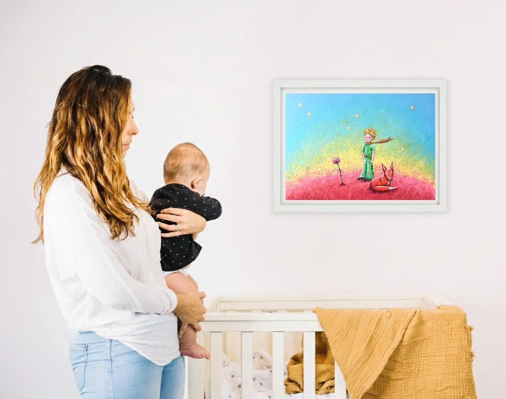 Cuadro El Viaje del Principito en lienzo fine art para habitación infantil — colección ILafiU