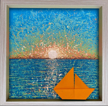 Cuadro Atardecer en Calma 20x20cms - Origami - ILafiU
