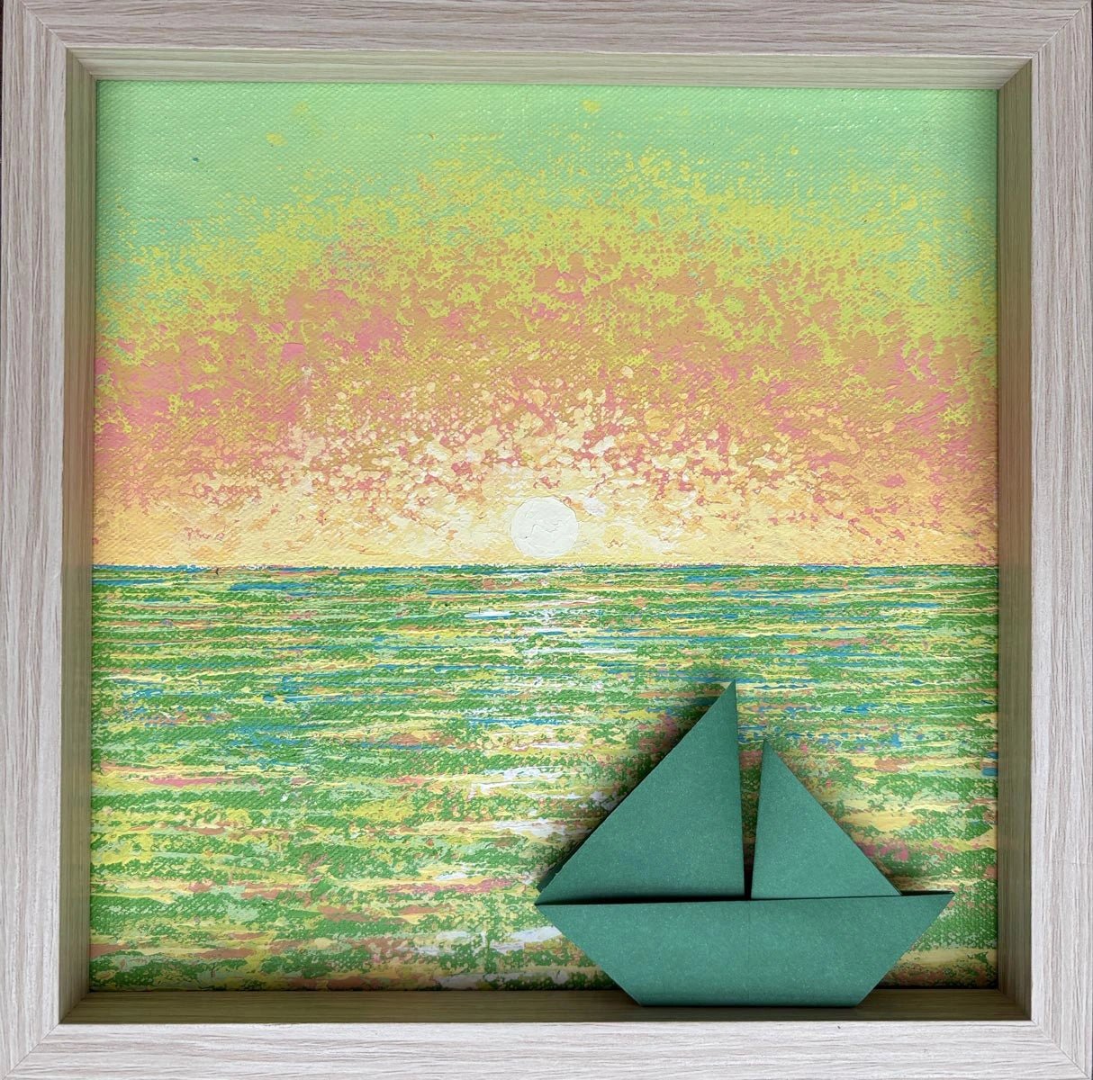 Cuadro Atardecer Natural 20x20cms - Origami - ILafiU