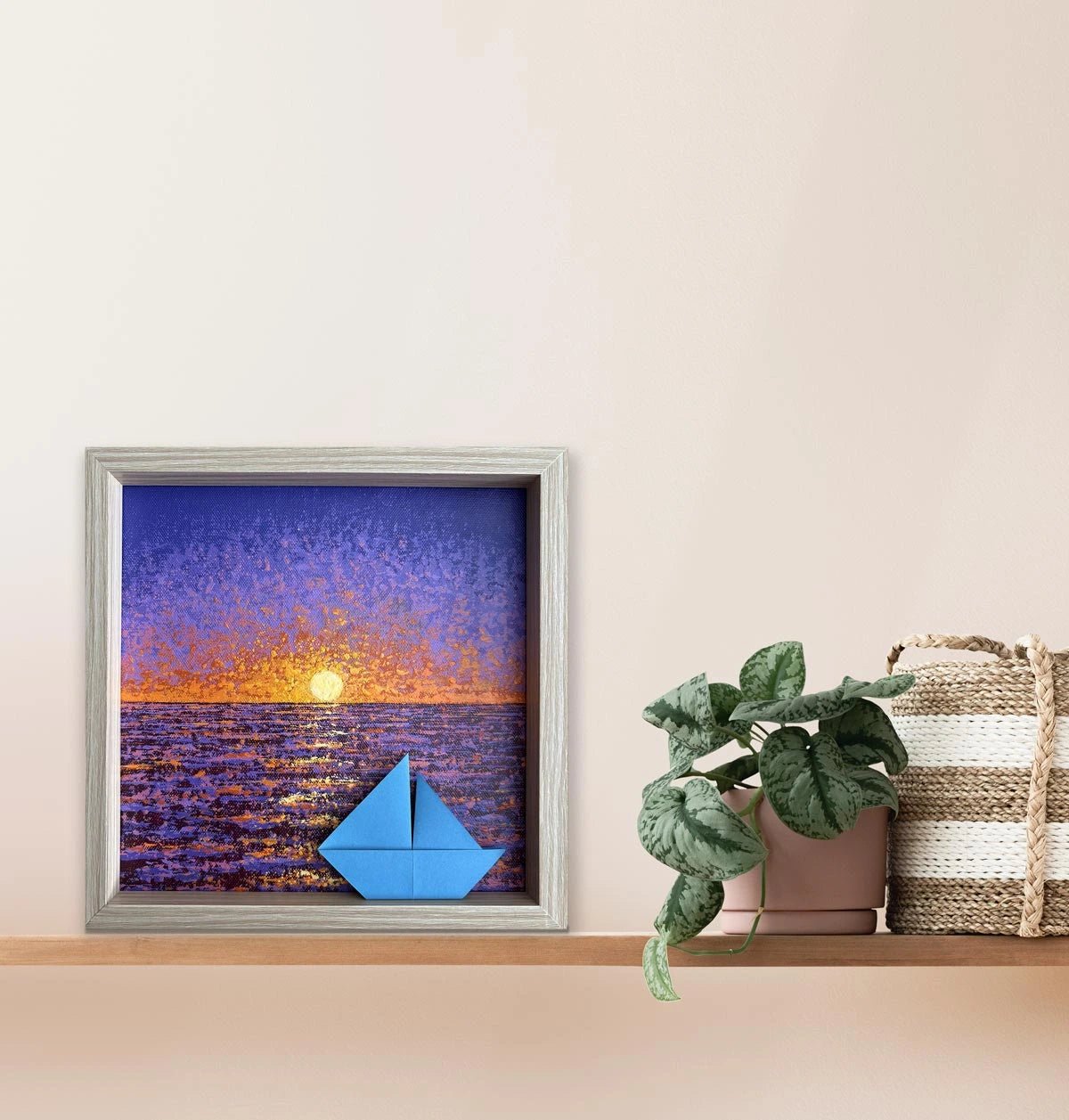 Cuadro Atardecer Pop 20x20cms - Origami - ILafiU