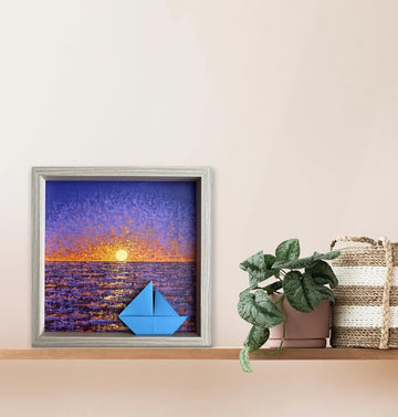 Cuadro Atardecer Pop 20x20cms - Origami - ILafiU