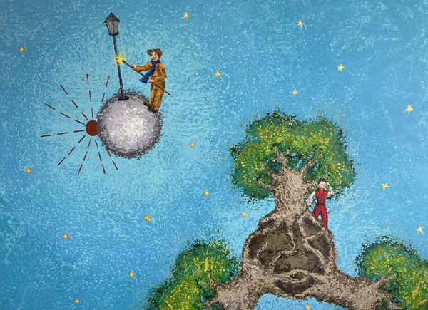 Cuadro Baobabs El Principito en lienzo fine art - colección ILafiU