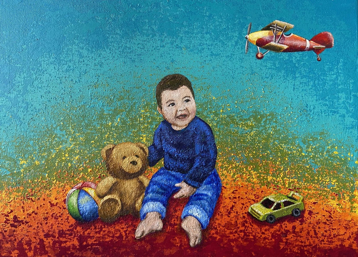 Pintura Infantil Original por Encargo 50x70 cm - ILafiU