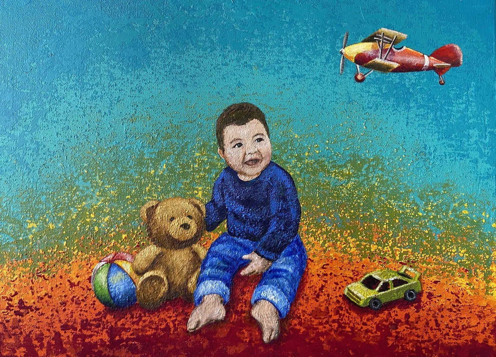 Pintura Infantil Original por Encargo 50x70 cm - ILafiU
