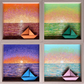 Set de Pinturas de Atardeceres "6pm" - Origami (50x50cms) - ILafiU
